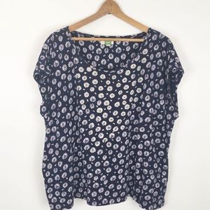 ANTHROPOLOGIE ett twa embroidered boxy tee